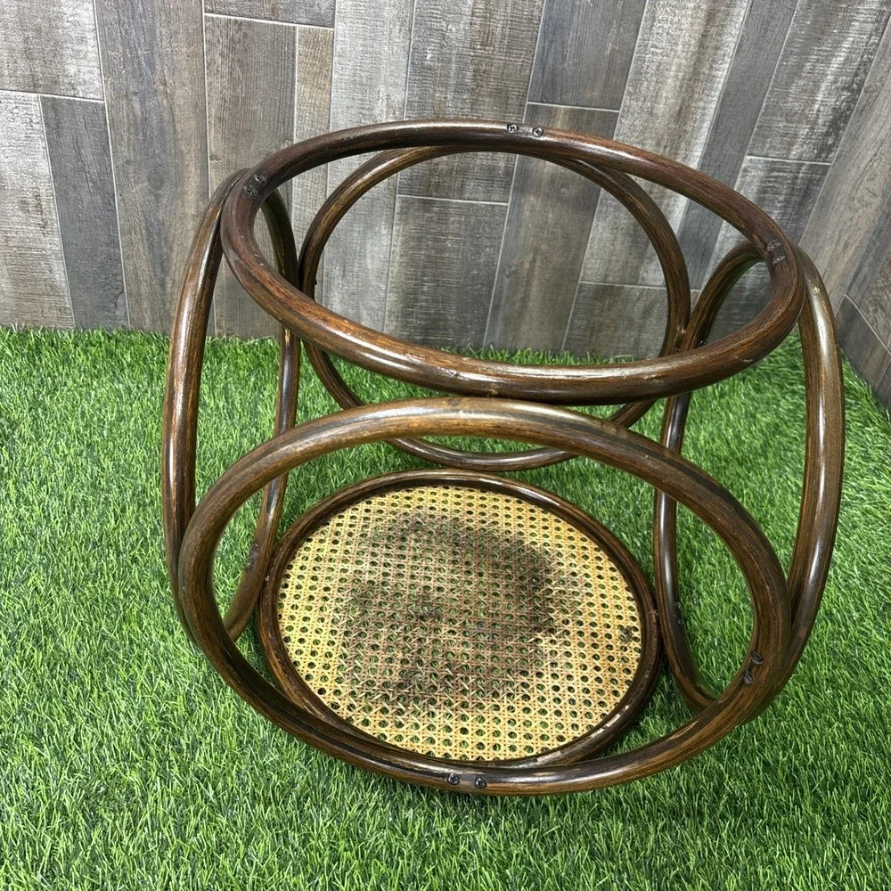 Bentwood rocker footrest only rare wood wicker rattan
